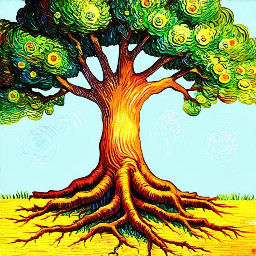 inspired by "tree roots" by vincent van gogh