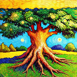 inspired by "tree roots" by vincent van gogh